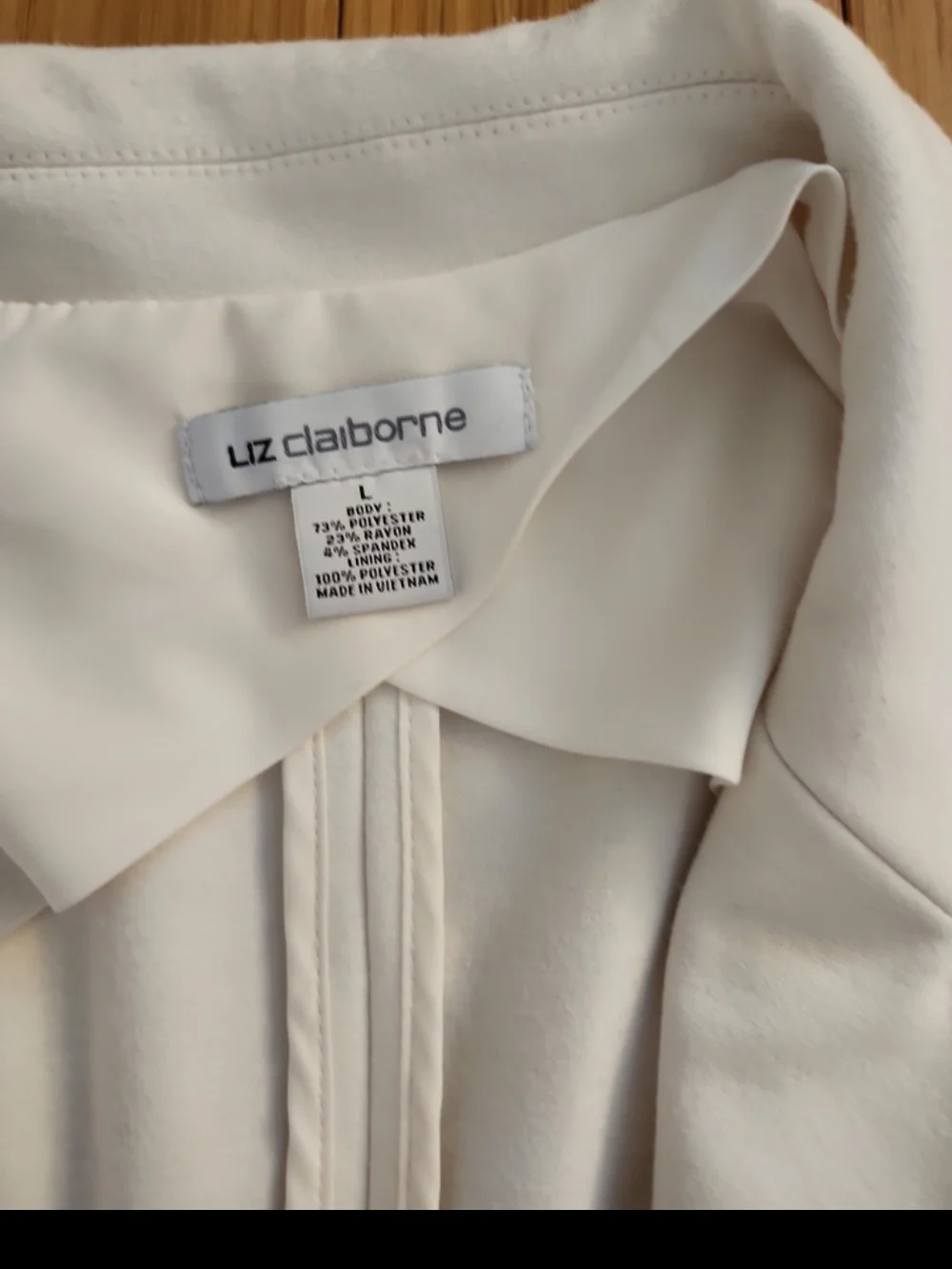 Liz Claiborne Career Blazer White Size Large with top size large - Picture 2 of 6